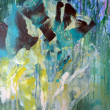 "Winterblume" Acryl auf Leinwand 40 x 60