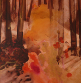 "gelbe Wolke" Acryl auf Leinwand 50 x 60