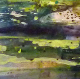 "Seerosen" Acryl auf Leinwand 230 x 150